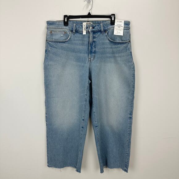 Madewell The Plus Perfect Vintage Wide Leg Crop Jean Hallstead Wash Blue 16W NWT - Picture 7 of 14